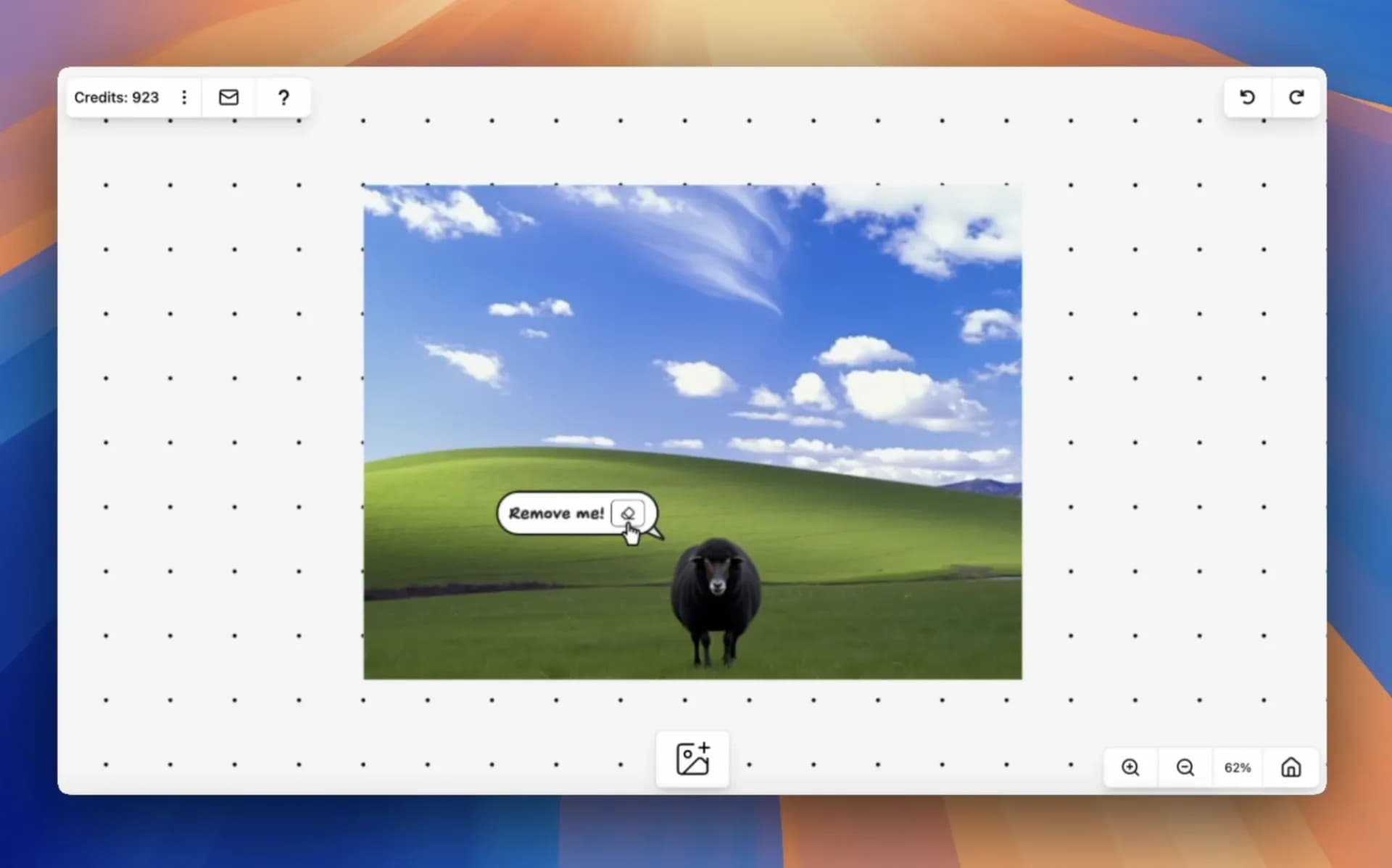 Snapfiddle homepage screenshot — AI-powered image editor for seamless modifications