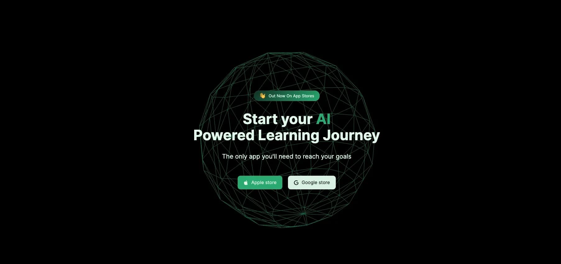Studify homepage screenshot — AI-powered learning to reach your goals.