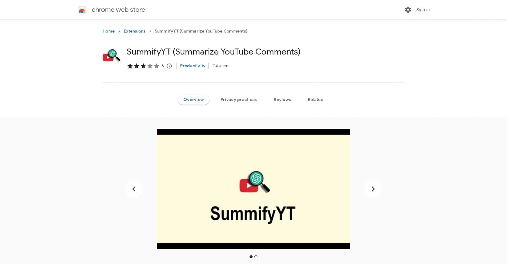 SummifyYT homepage screenshot — YouTube comment summaries