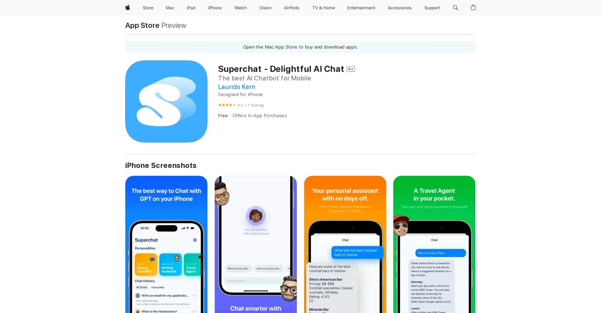 Superchat homepage screenshot — Bringing the power of AI to your fingertips with delightful 