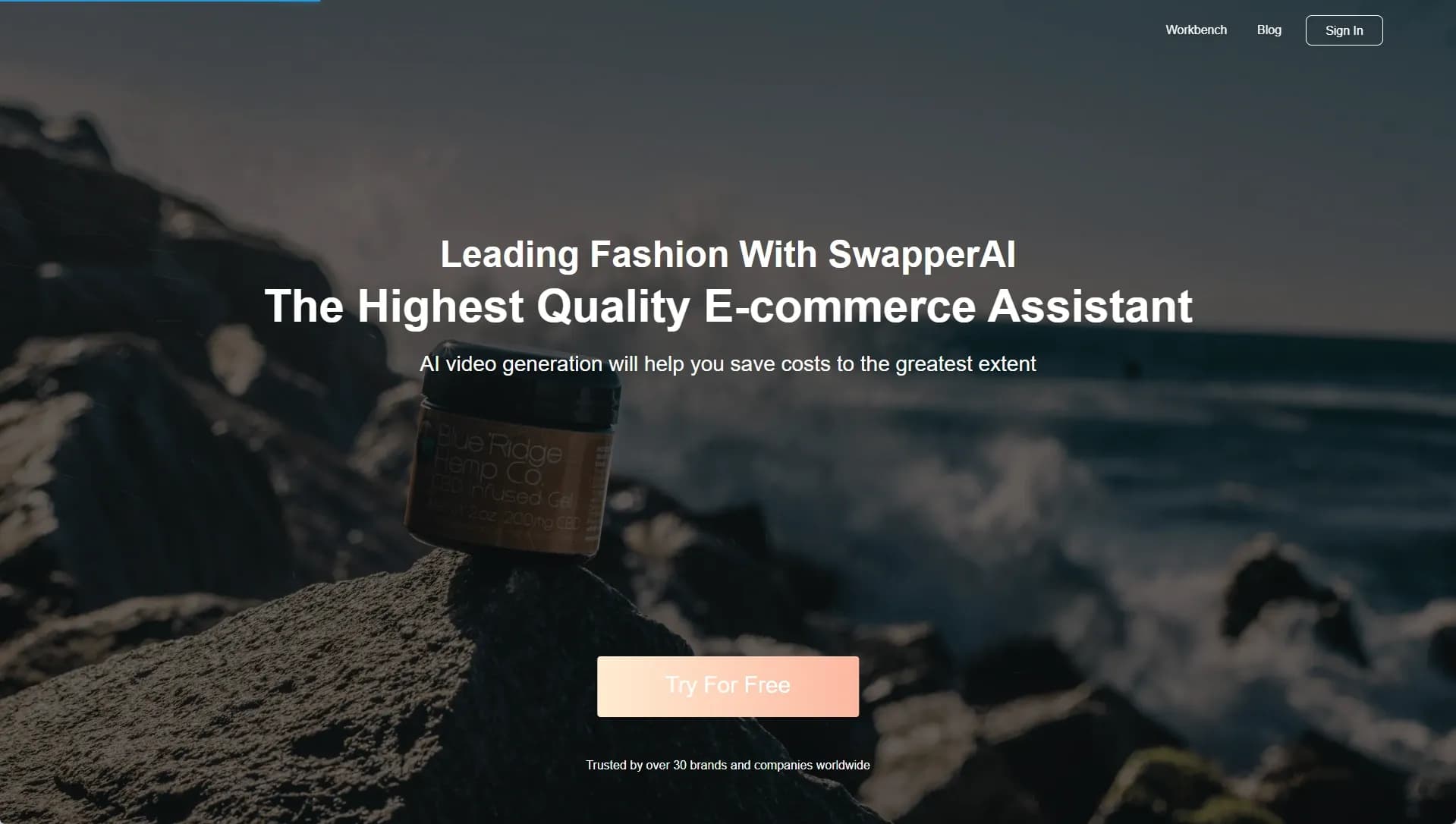 Swapper - AI Fashion Model & E-commerce Assistant homepage screenshot — Swapper: The highest quality e-commerce visual assistant