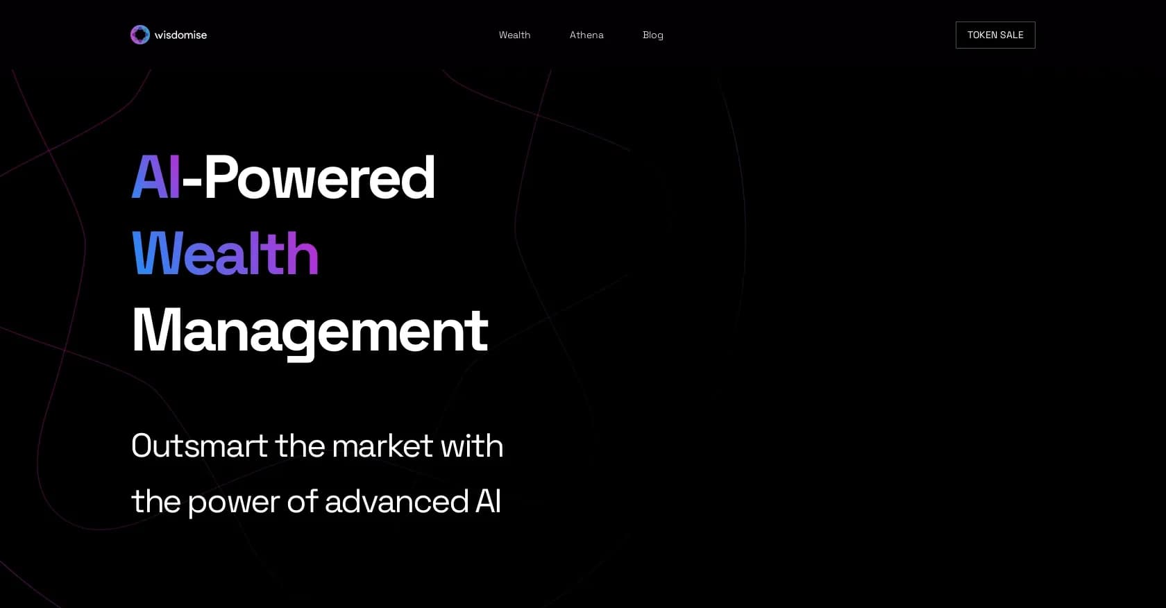 Wisdomise homepage screenshot — Outsmart the market with AI-powered wealth management.