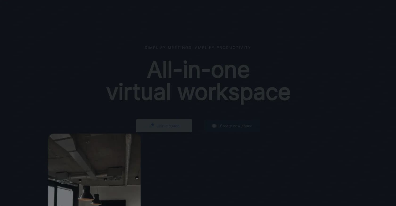 Workverse homepage screenshot — Elevate virtual meetings and collaboration