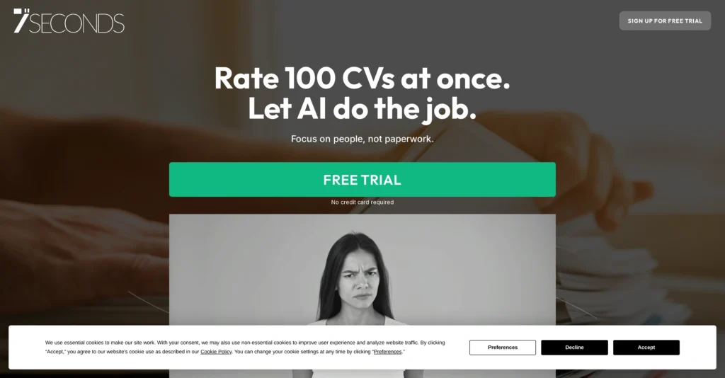 7Seconds Pro interface showing homepage