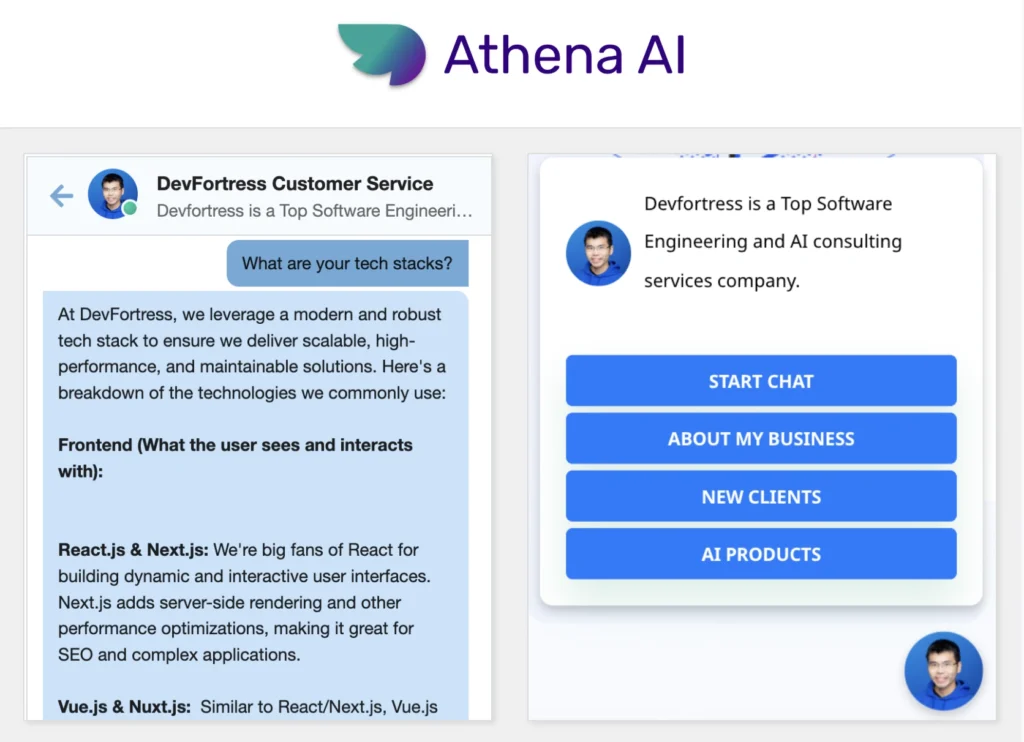 Agents by Athena AIv1.1.5 interface showing homepage