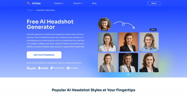 AI Ease: AI Headshot Generator