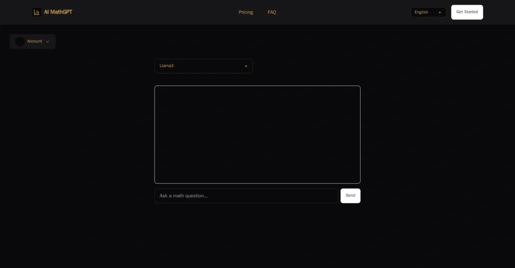 AI Math GPTs interface showing homepage