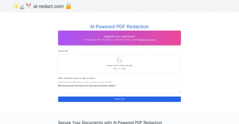 AI PDF Redaction Tool