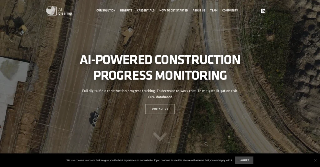 AIclearing interface showing homepage