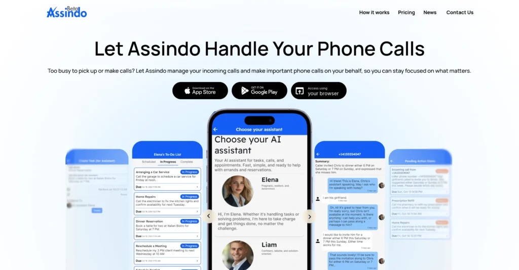 Assindov0.2.33 interface showing homepage