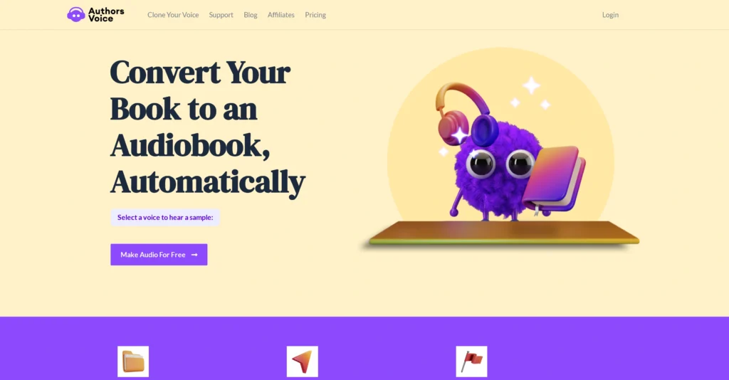 Auidie interface showing homepage