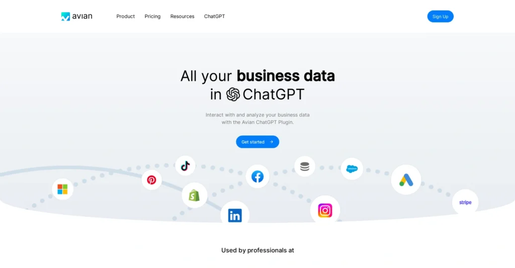 Avian Plugin interface showing homepage