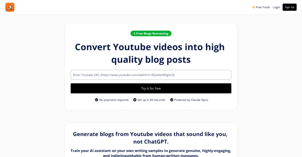 BlogFox interface showing homepage