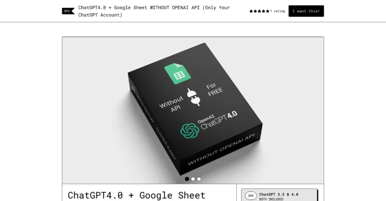 ChatGPT+ Google Sheet