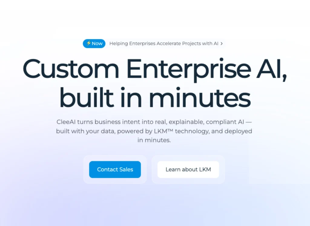 CleeAIv2 interface showing homepage