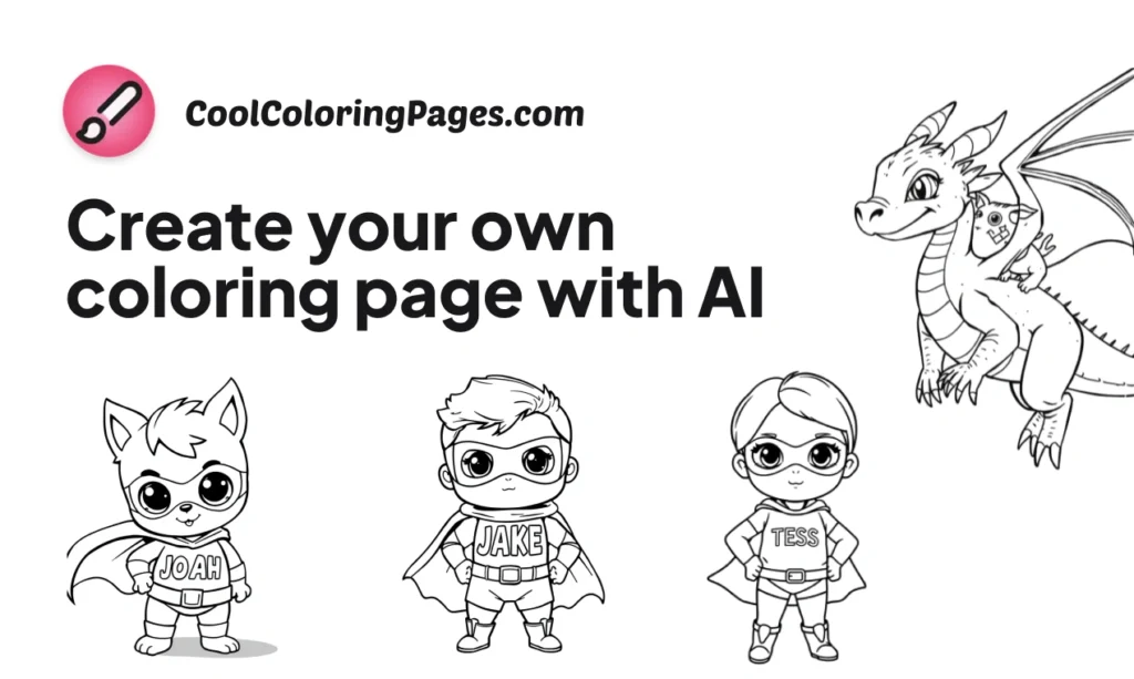 Coloring-Pages.app interface showing homepage