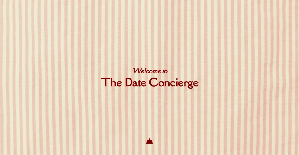 Date Concierge interface showing homepage