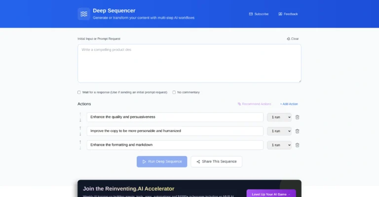 Deep Sequencer