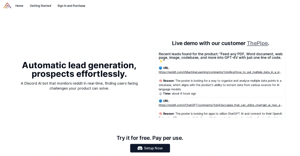 DeepGaze interface showing homepage