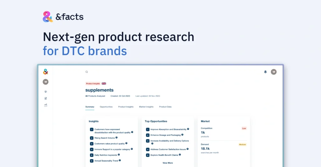 &facts interface showing homepage