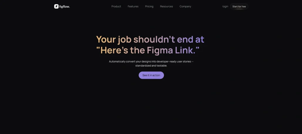 Figflow interface showing homepage