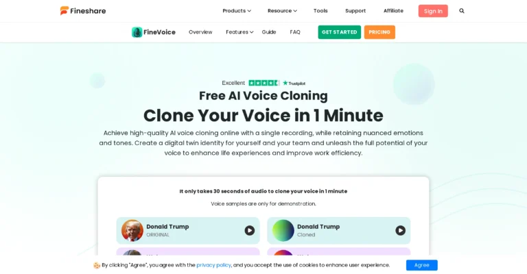 FineVoice AI Voice Cloning