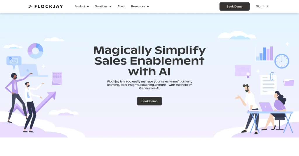 Flockjay interface showing homepage