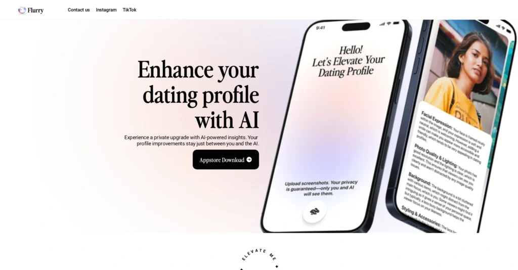 Flurry App interface showing homepage