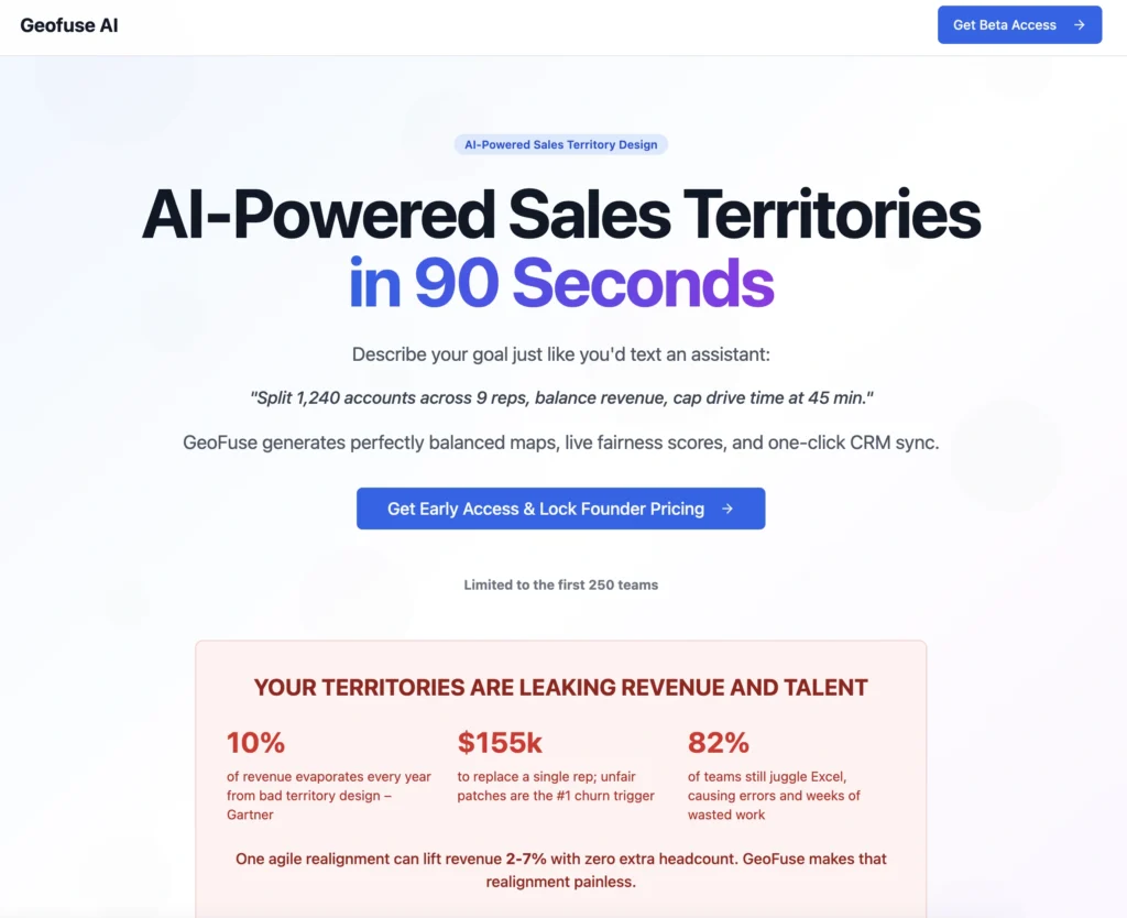 Geofusev1.1 interface showing homepage
