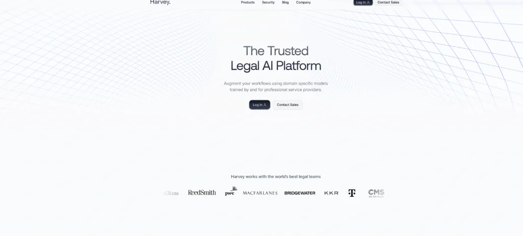 Harveyv3.3 interface showing homepage