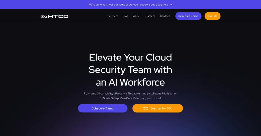 HTCD interface showing homepage