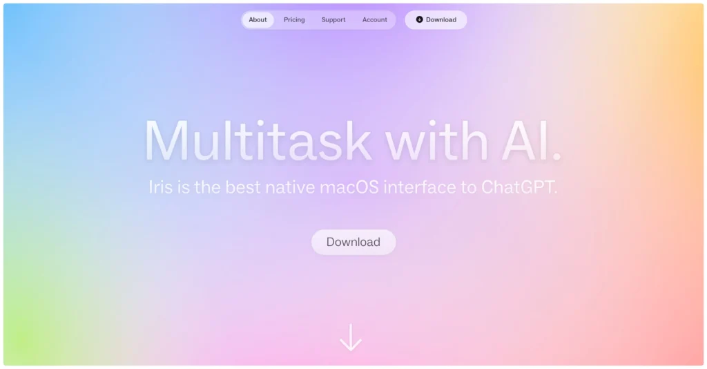 Iris Fun interface showing homepage