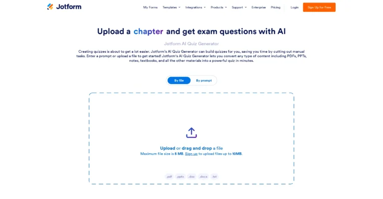 Jotform AI Quiz Generator