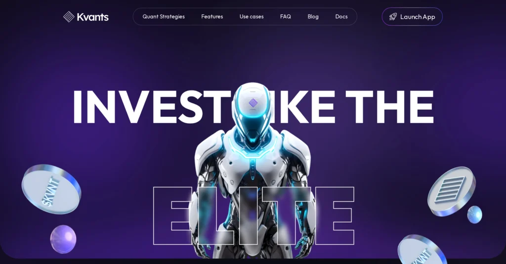 Kvants interface showing homepage