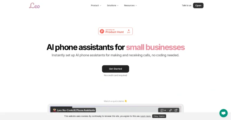 Leo: AI Phone Assistants for Small Businesses
