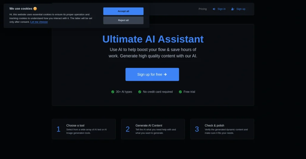 Macbeth interface showing homepage