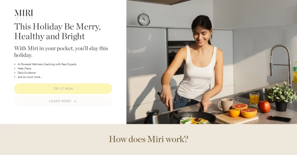MIRI interface showing homepage