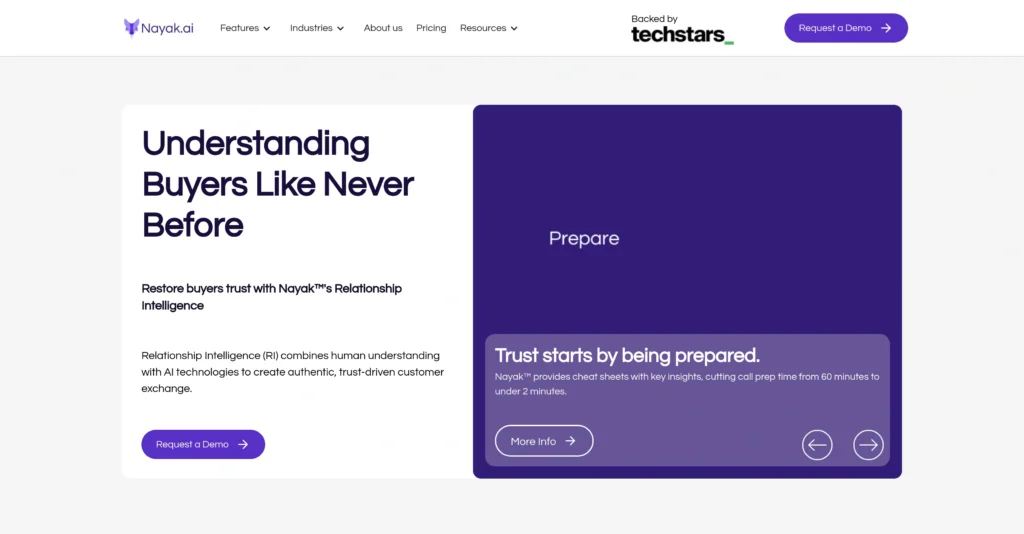 Nayak.ai interface showing homepage