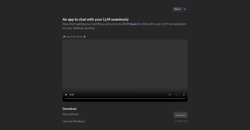 Orac Interface interface showing homepage
