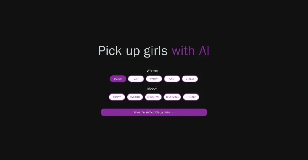 Pikup AI interface showing homepage