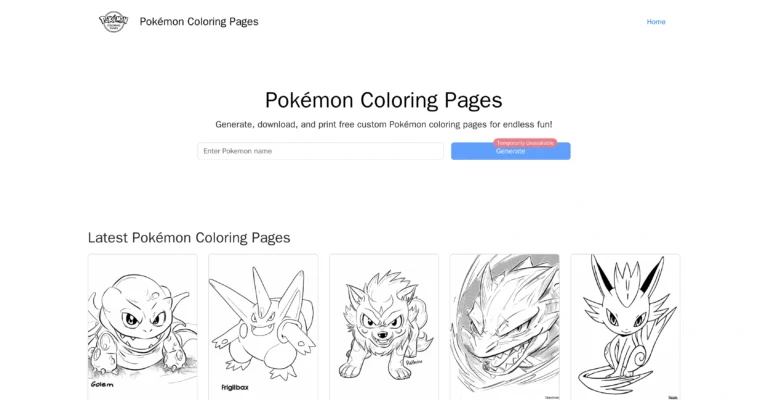 Pokemon Coloring Pages