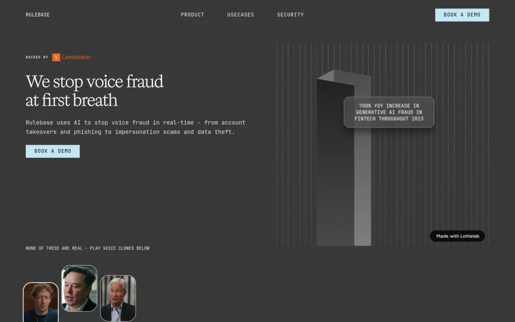 Rulebase interface showing homepage