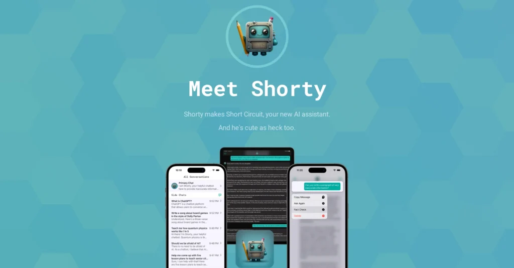 Shortcircuit interface showing homepage