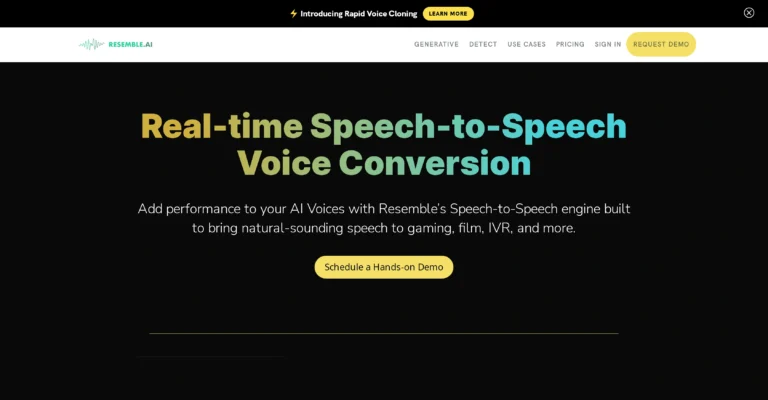 Resemble AI - Real-time Speech-to-Speech Voice Conver...