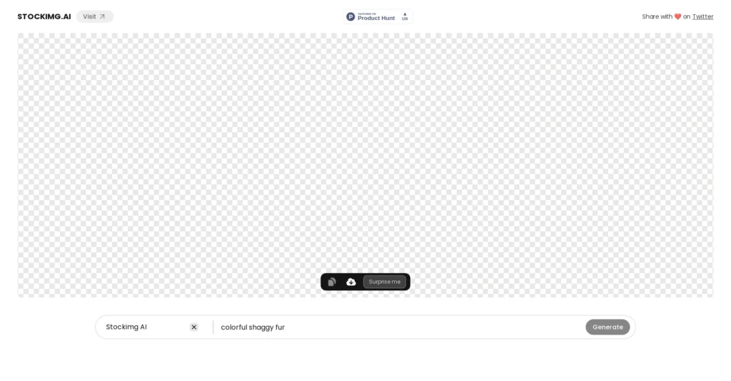 Stockimg Text Styles interface showing homepage