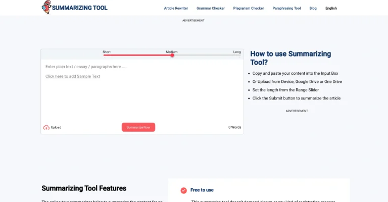 Summarizing Tool