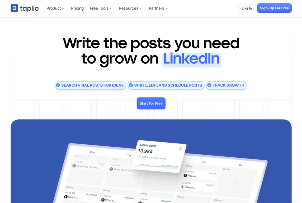 Tapliov2025.4 interface showing homepage