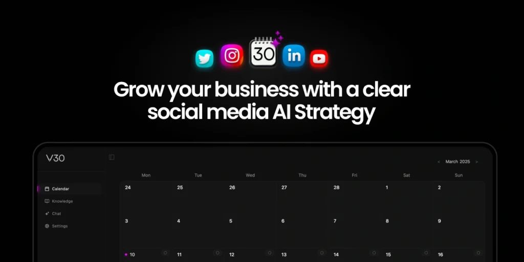 V30 interface showing homepage