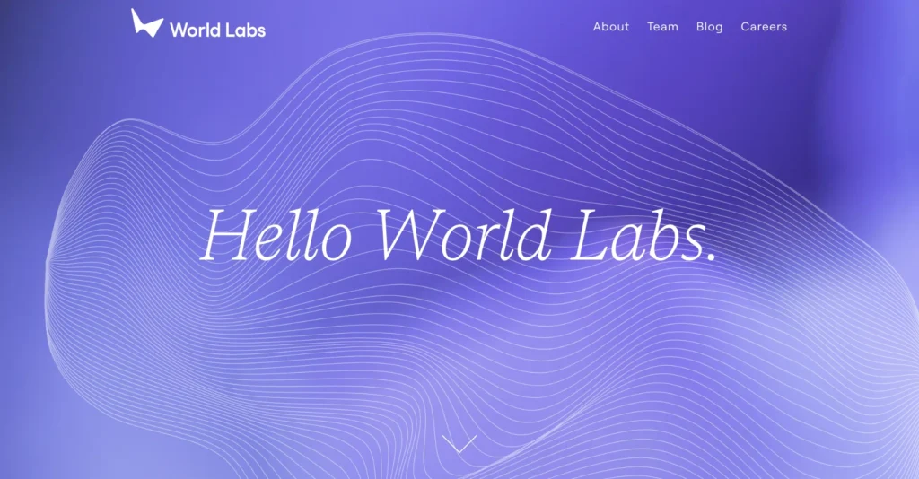 World Labs interface showing homepage