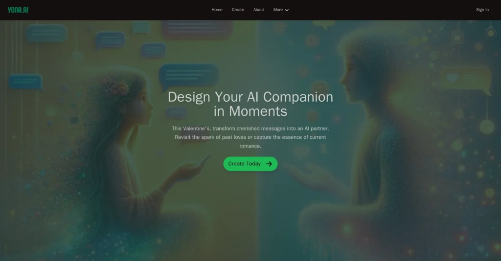 Yona interface showing homepage